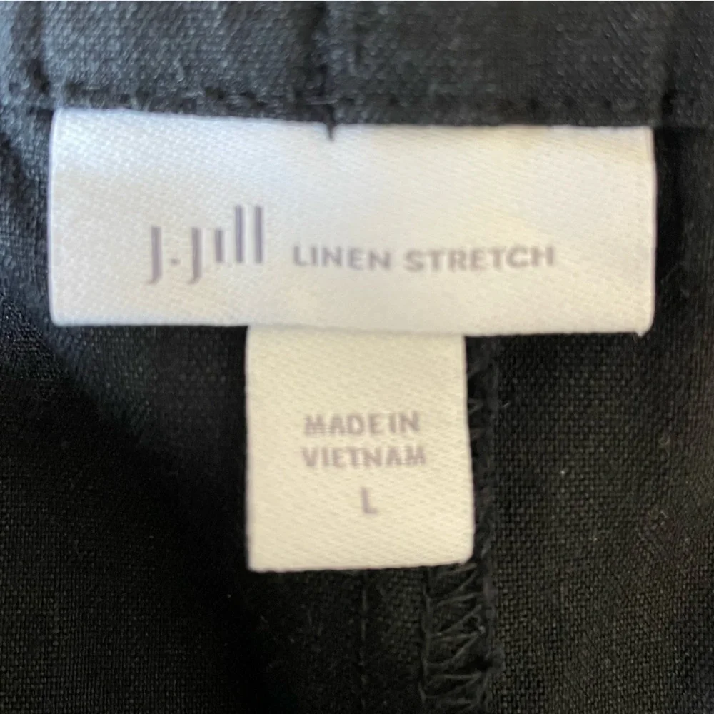 J Jill Linen Stretch Wide Leg High Rise Elastic Waist Women’s Pants, Large - Picture 7 of 9
